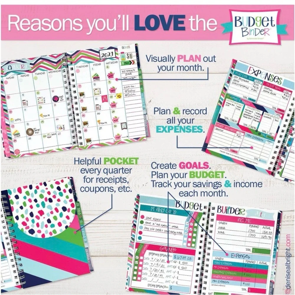 Denise Albright Budget Binder™ Bill Tracker Financial Planner | Geo Design. NEW